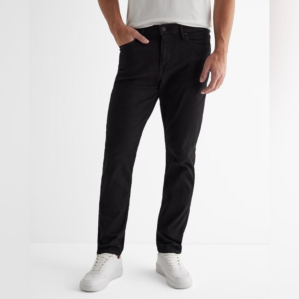 Men's EUC Express Hyper Stretch Athletic Slim Denim Jeans Black 32x34